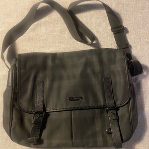 Burberry Black Check Canvas Briefcase Authentic!